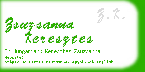 zsuzsanna keresztes business card